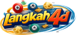Logo langkah4d bernuansa neon